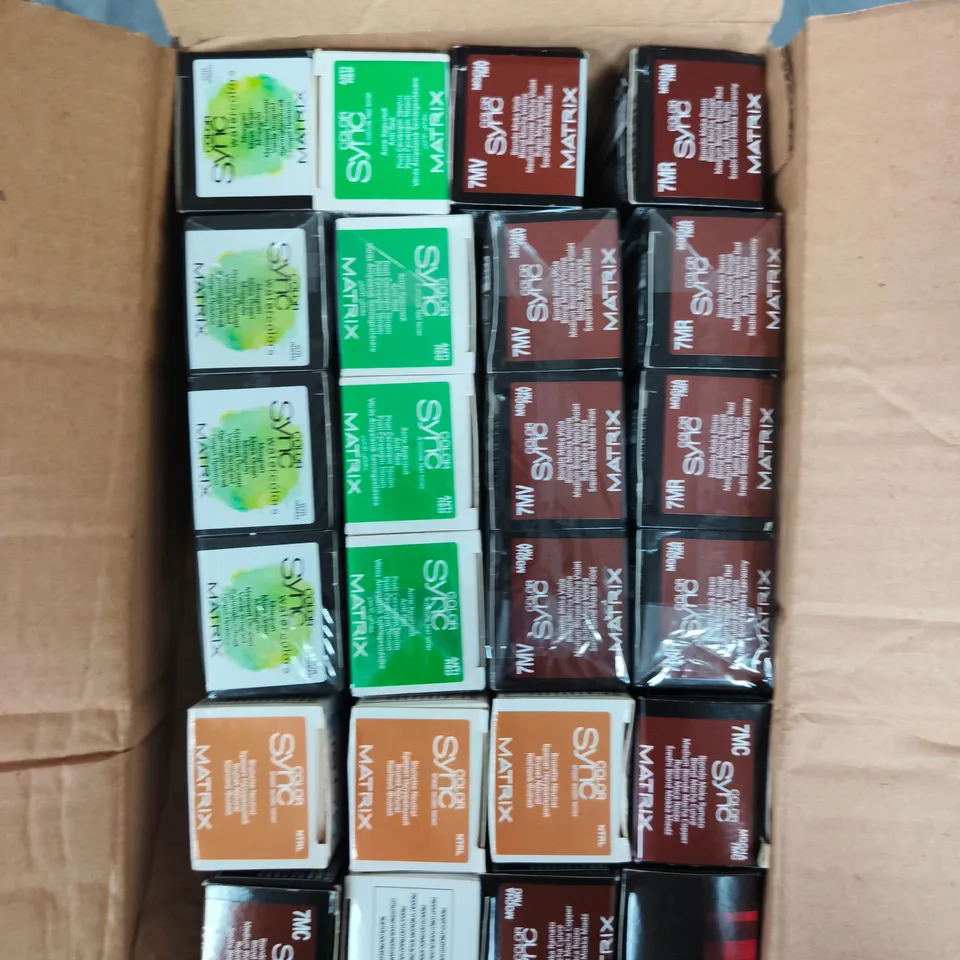 APPROXIMATELY 20 ASSORTED MATRIX SO COLOUR SYNC HAIR COLOURS 