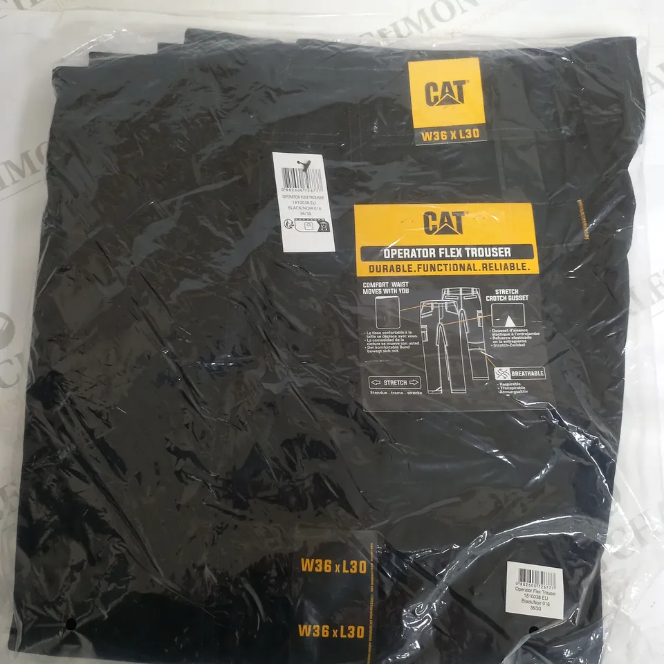 CAT OPERATOR FLEX TROUSERS IN BLACK - W36 L30