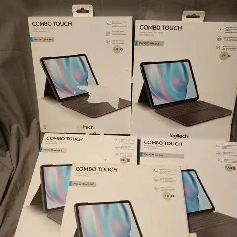 5 X BOXED LOGITECH COMBO TOUCH IPAD PRO TABLET CASES (ASSORTED LAYOUTS) 