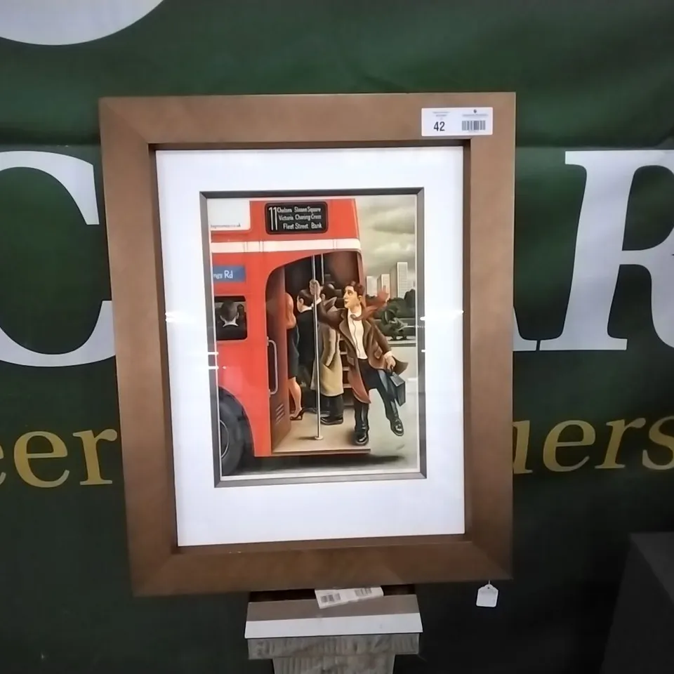 FRAMED MAN ON BUS IMAGE' 59X74CM