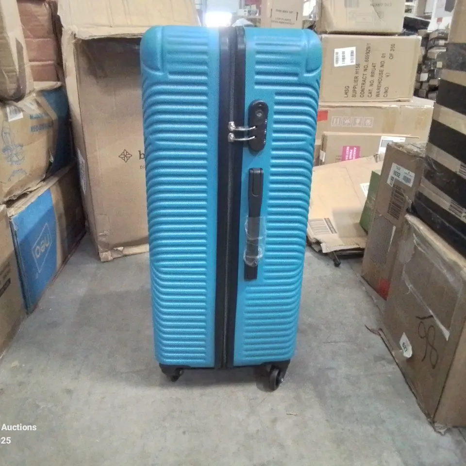 BOXED NEO ELECTRIC BLUE HARD SHELL LUGGAGE SUITCASE