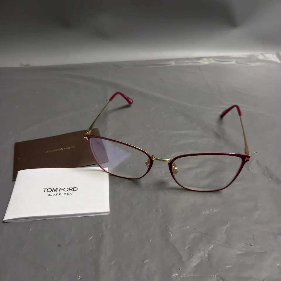 TOM FORD BLUE BLOCK ROUND RED GLASSES