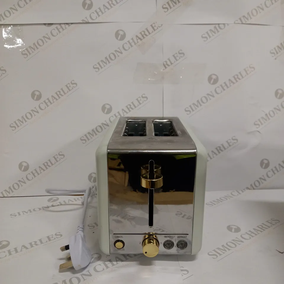 BOXED TOWER CAVALETTO 850W 2-SLICE TOASTER - OPTIC WHITE RRP £45