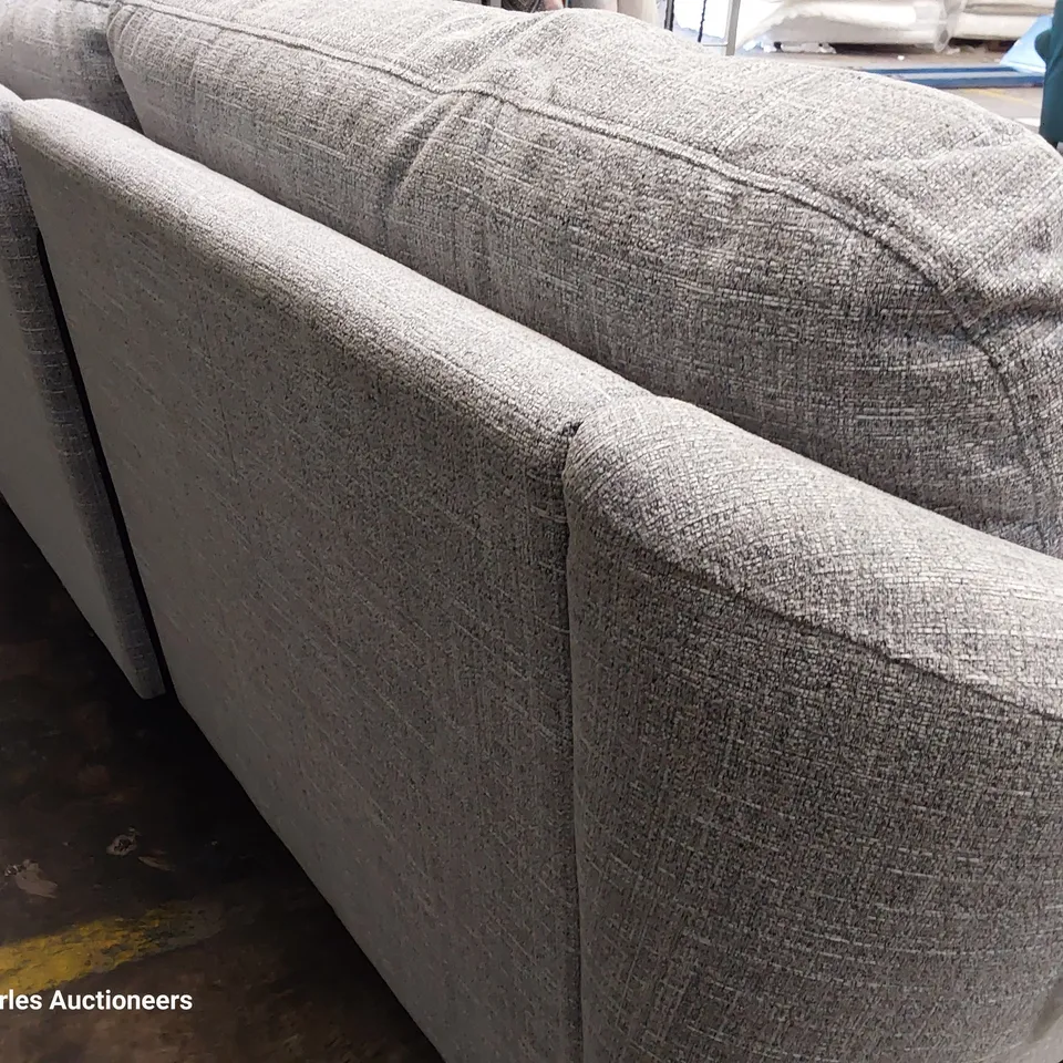 QUALITY BRITISH DESIGNER G PLAN HATTON FORMAL BACK POWER RECLINING THREE SEATER SOFA BEACH DUCK EGG FABRIC 