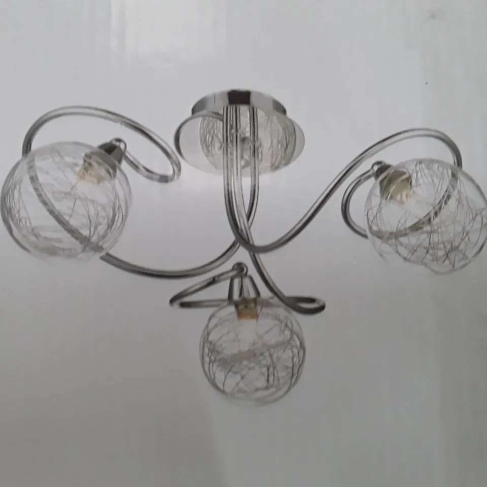 BOXED LOLA 3 LIGHT SEMI FLUSH