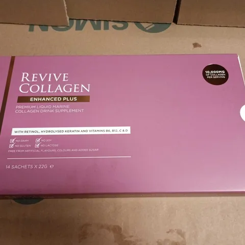 REVIVE COLLAGEN ENHANCED PLUS – PREMIUM LIQUID MARINE COLLAGEN DRINK SUPPLEMENT, 14 SACHETS