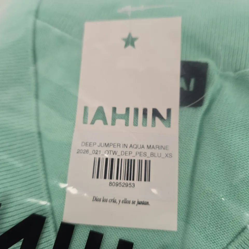 IAHIN Deep Jumper in Aqua Marine – XS