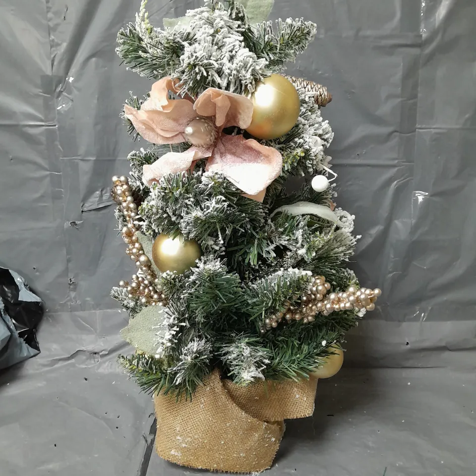 FROSTED ROSE TABLE TOP TREE RRP £29.99