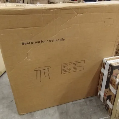 BOXED DINING TABLE - WHITE (1 BOX)