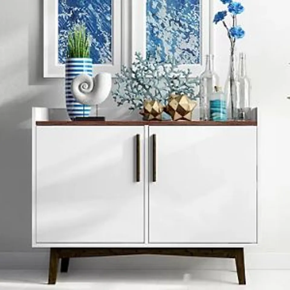BRAND NEW BOXED OUT & OUT NOVA WHITE SIDEBOARD - 90CM
