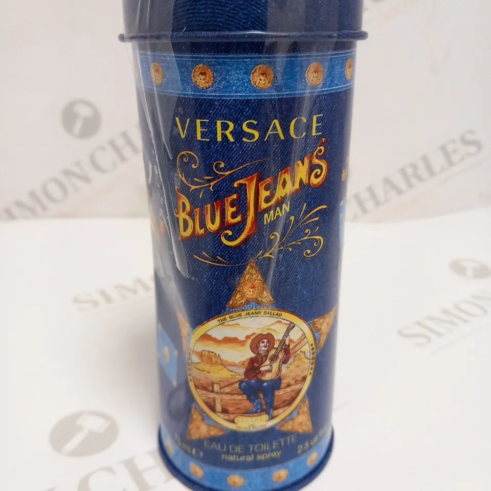 BOXED VERSACE BLUE JEANS EAU DE TOILETTE SPRAY 75ML