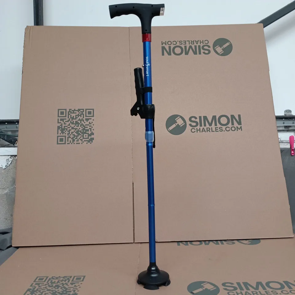 SOUL SMART COLLAPSIBLE BLUE WALKING CANE UNBOXED