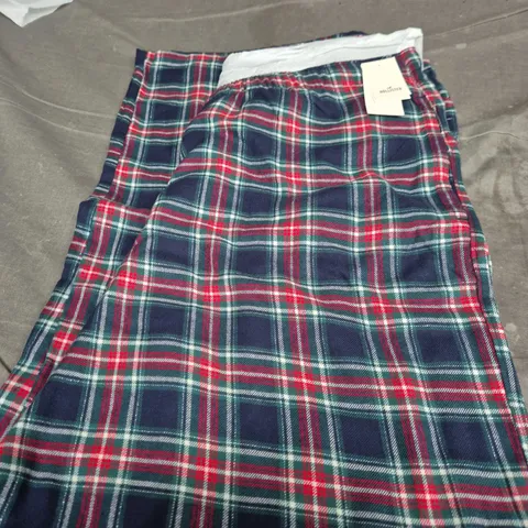 HOLLISTER PLAID PYJAMA BOTTOMS β BLUE, RED & GREEN CHECK SIZE XL