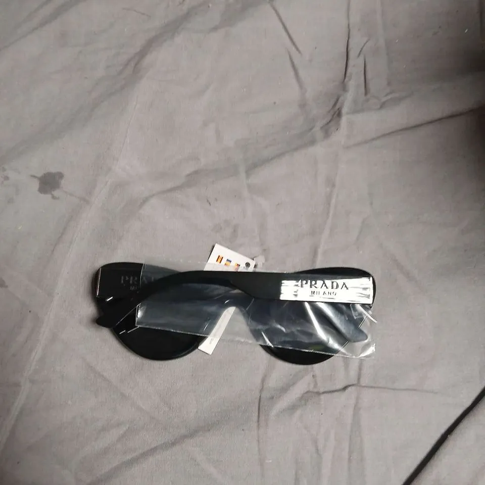 PRADA BLACK CAT-EYE SUNGLASSES WITH CASE & BOX