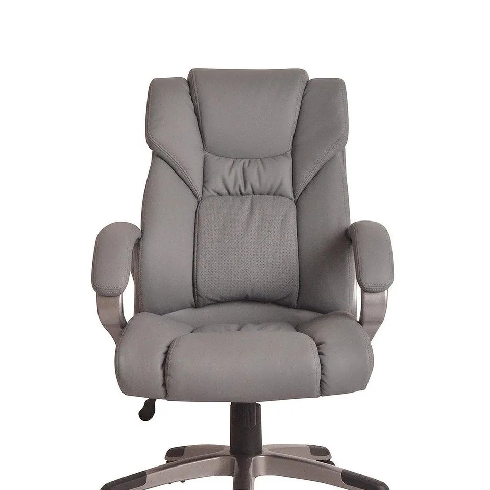 PU DIRECTORS GREY CHAIR - COLLECTION ONLY