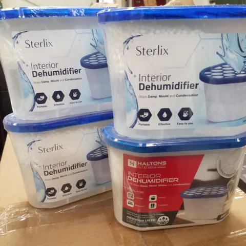 LOT OF 4 INTERIOR DEHUMIDIFIERS