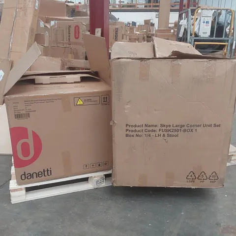 PALLET CONTAINING ASSORTED DESIGNER FURNITURE PARTS