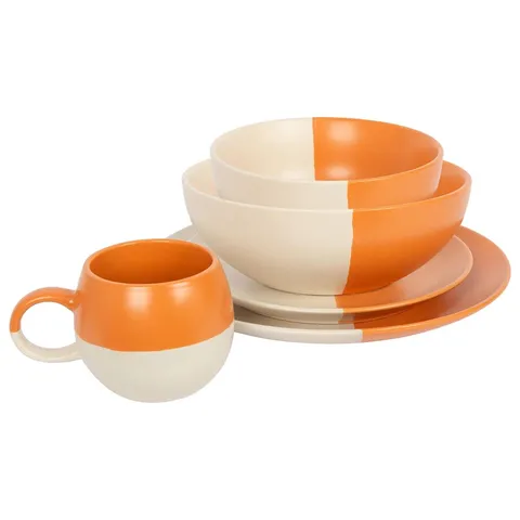 BOXED STONEWARE DINNERWARE - SERVICE FOR 4