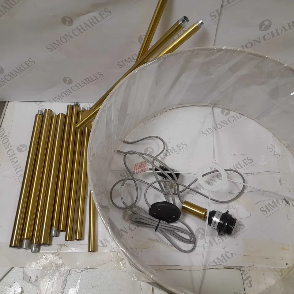 CROSSMARK TRIPOD FLOOR LAMP-BRASS