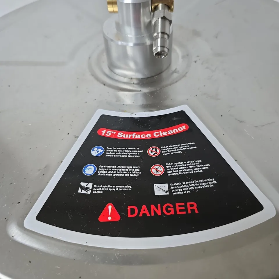 15IN SURFACE CLEANER FOR PRESSURE WASHER – STAINLESS STEEL UNBOXED