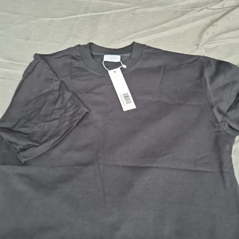 MARVOTTI MENS HEAVYWEIGHT CLASSIC T-SHIRT - BLACK - SIZE MEDIUM