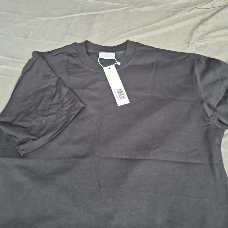 MARVOTTI MENS HEAVYWEIGHT CLASSIC T-SHIRT - BLACK - SIZE MEDIUM