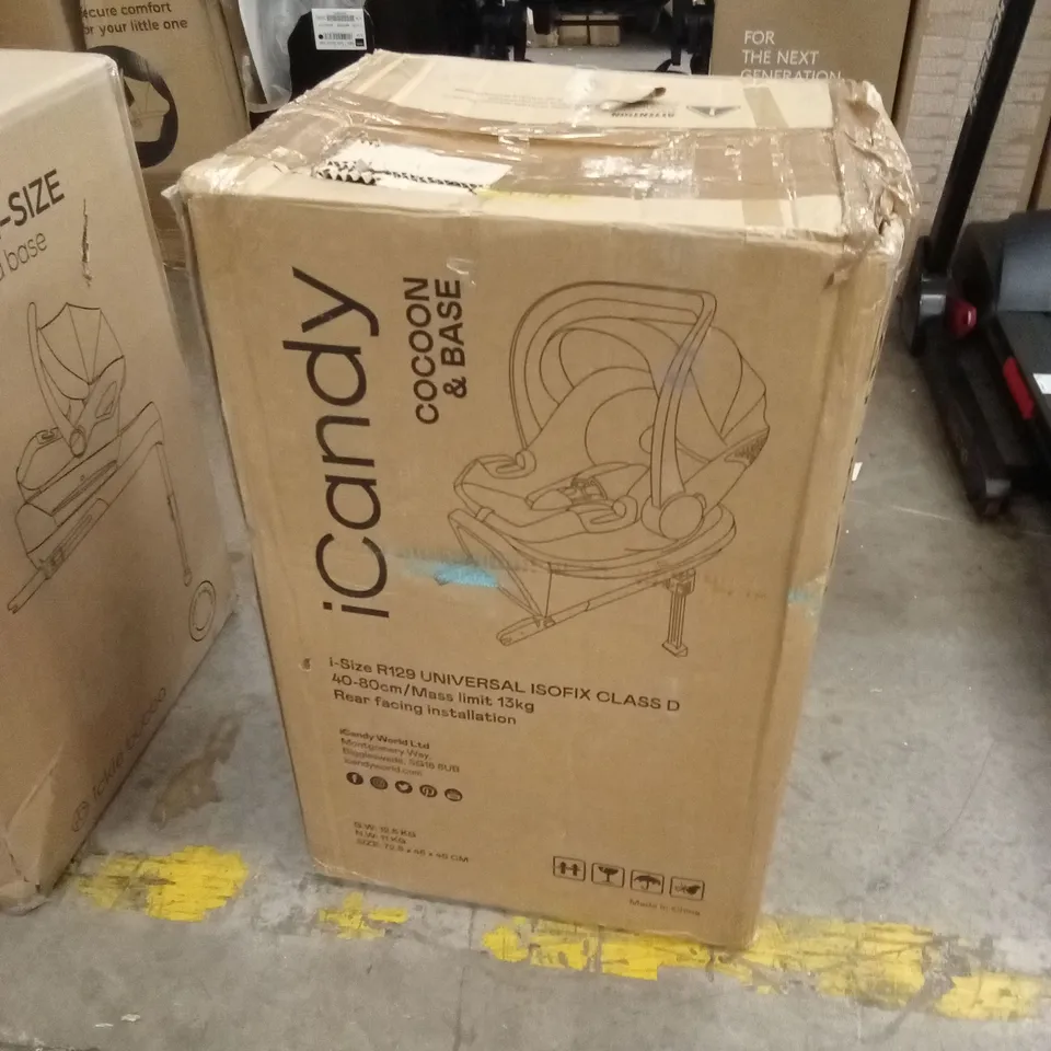 BOXED ICANDY COCOON CAR SEAT AND BASE 