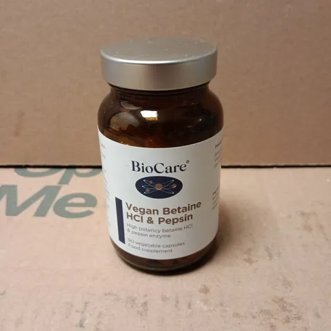 BIOCARE VEGAN BETAINE HCL & PEPSIN – 90 VEGETABLE CAPSULES