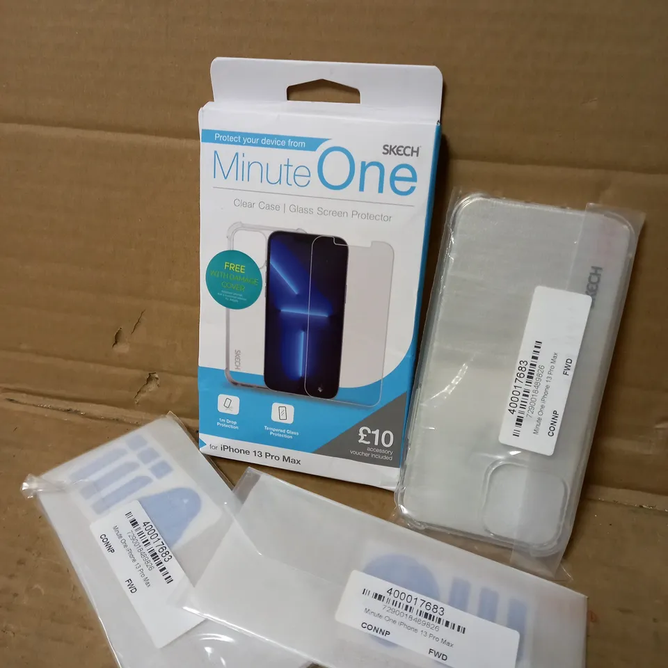 LOT OF 4 MINUTE ONE CLEAR CASES FOR IPHONE 13 PRO MAX