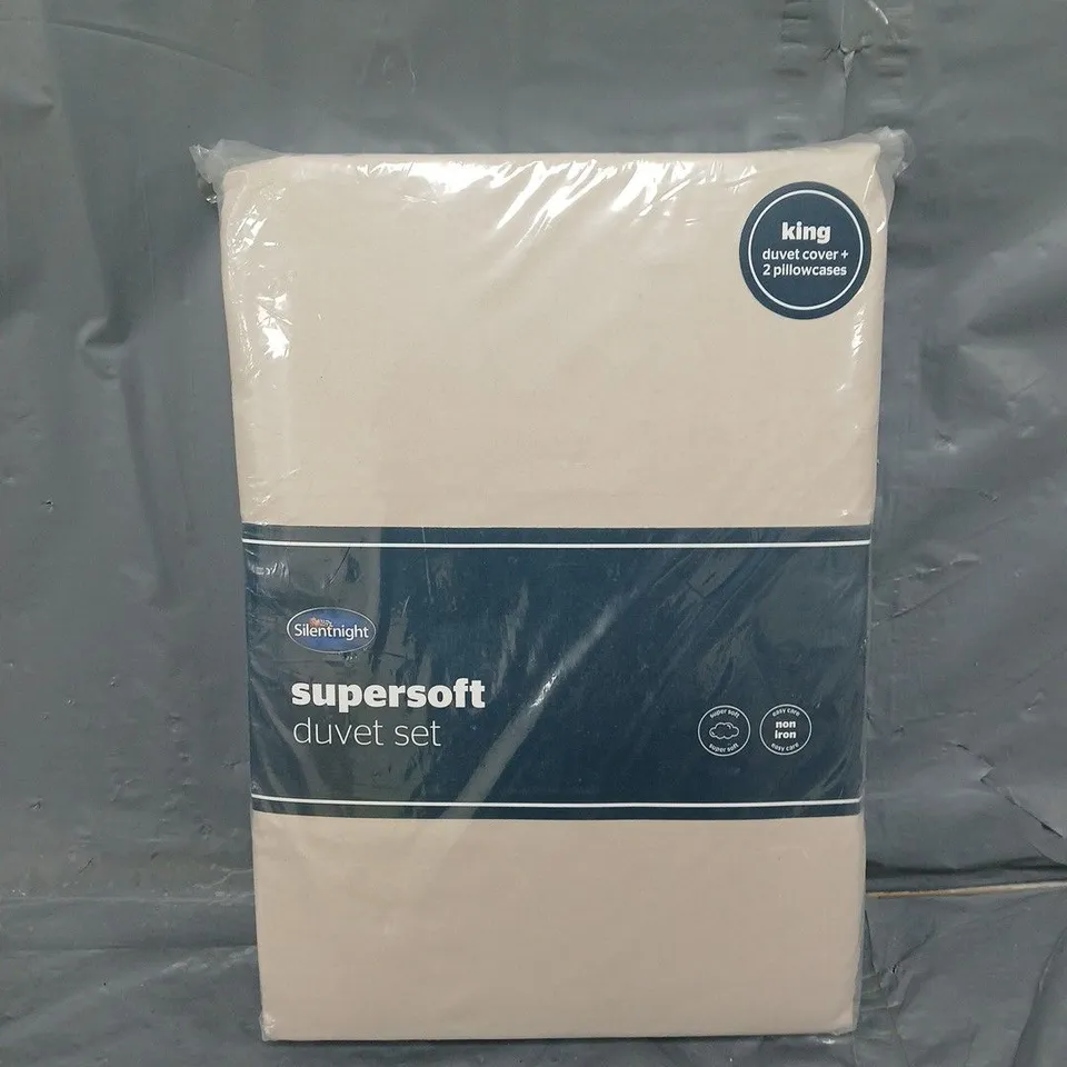 SILENTNIGHT SUPERSOFT DUVET SET - KING 