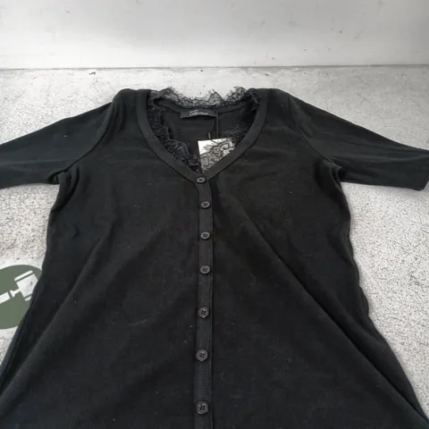THE VERY COLLECTION CURVE LACE TRIM SHORT SLEEVE TOP SIZE 14