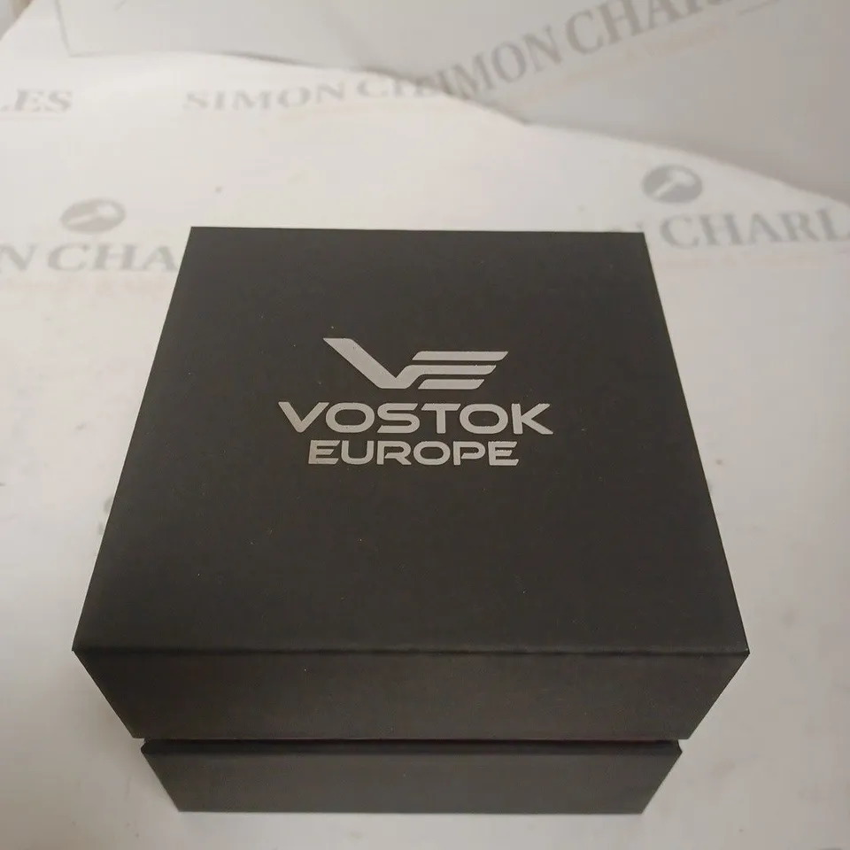 BOXED VOSTOK EUROPE N1 ROCKET AUTOMATIC WATCH GENUINE LEATHER STRAP BROWN