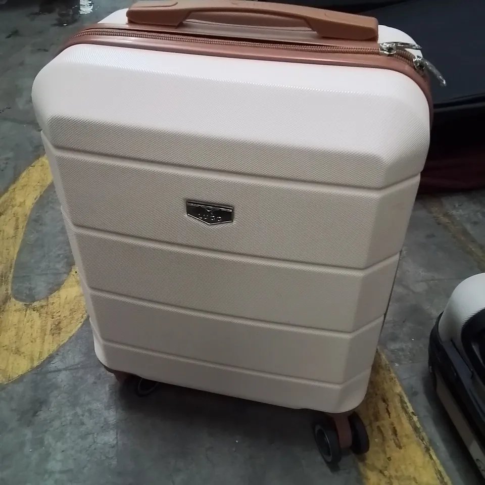 LUGG JETSET CABIN BAG CREAM WITH BROWN 