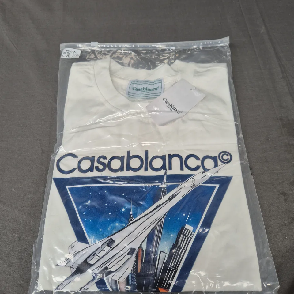 CASABLANCA TENNIS CLUB TEE SIZE SMALL