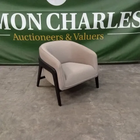 DANETTI PALMER MOCHA PLUSH FABRIC OCCASIONAL CHAIR