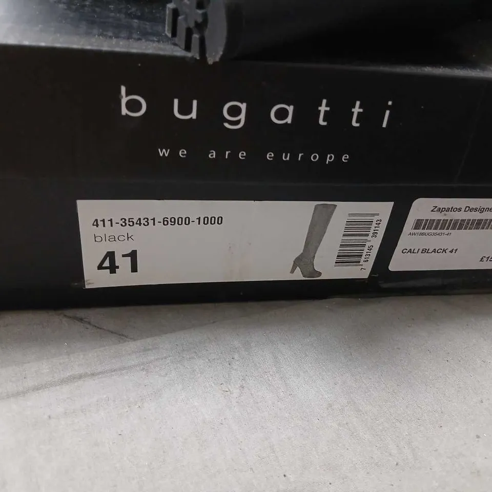 BUGATTI WOMEN'S DESIGNER BOOTS – BLACK SUEDE, UK 8 (EU 41)