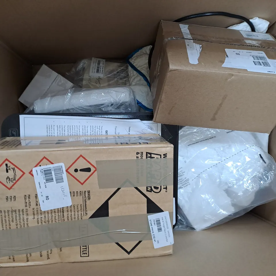 APPROXIMATELY 8 ASSORTED ITEMS TO INCLUDE PORTABLE INDUCTION HOB, FOLDABLE FAN, WET & FORGET RAPID, ETC