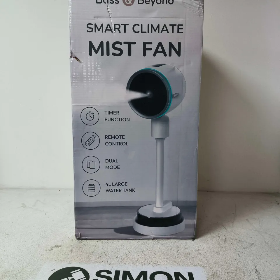 BLISS & BEYOND SMART CLIMATE MIST FAN – BOXED