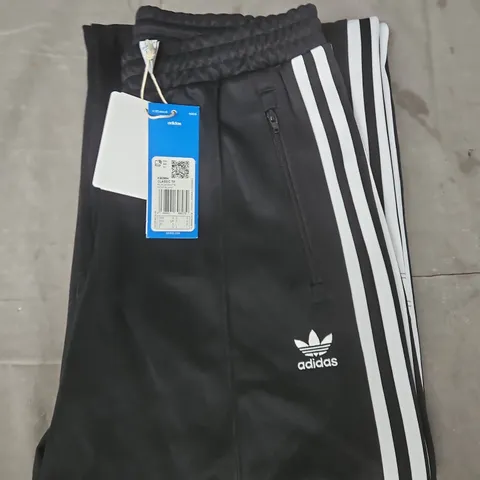 ADIDAS CLASSIC TRACK PANTS IN BLACK/WHITE SIZE UK SMALL