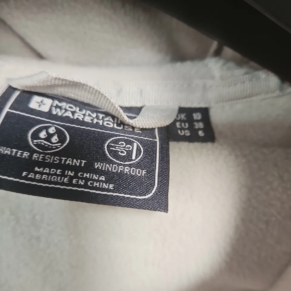 MOUNTAIN WAREHOUSE WOMEN'S HOODED JACKET – WINDPROOF & WATER-RESISTANT, UK 10, LIGHT GREY