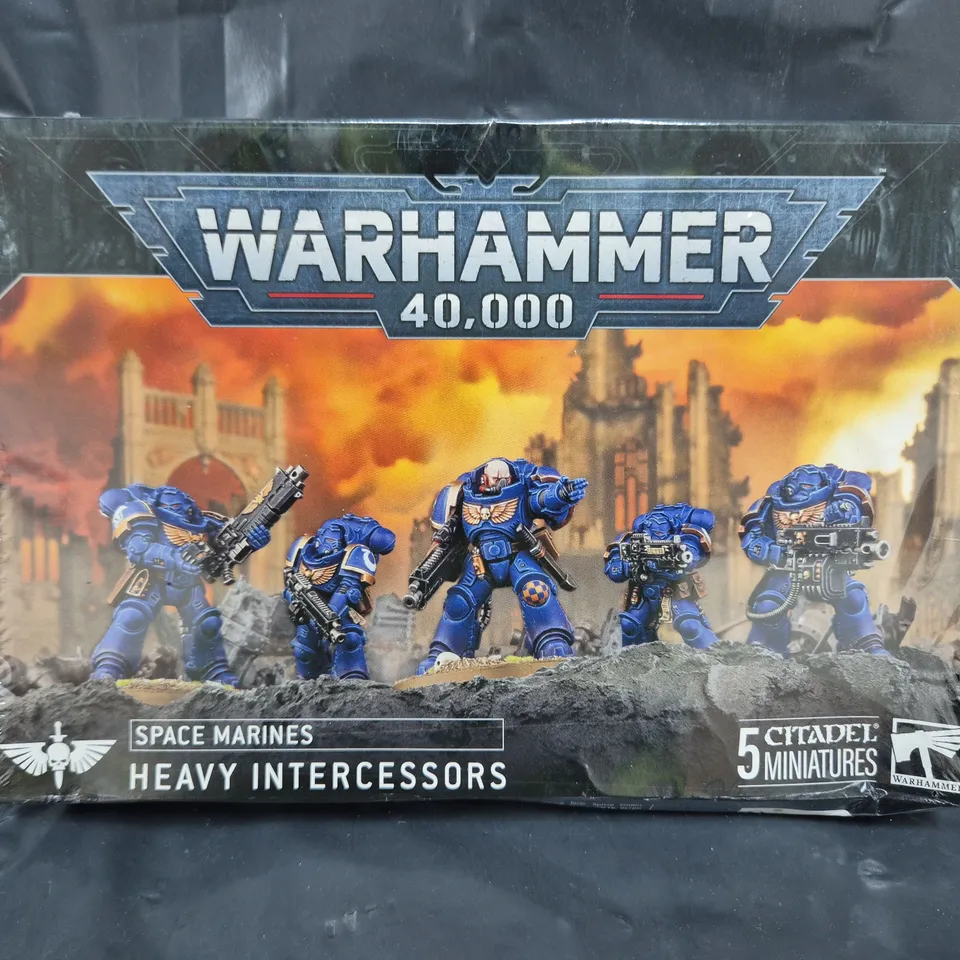 SEALED WARHAMMER 40K SPACE MARINES HEAVY INTERCESSORS - 5 CITADEL MINIATURES