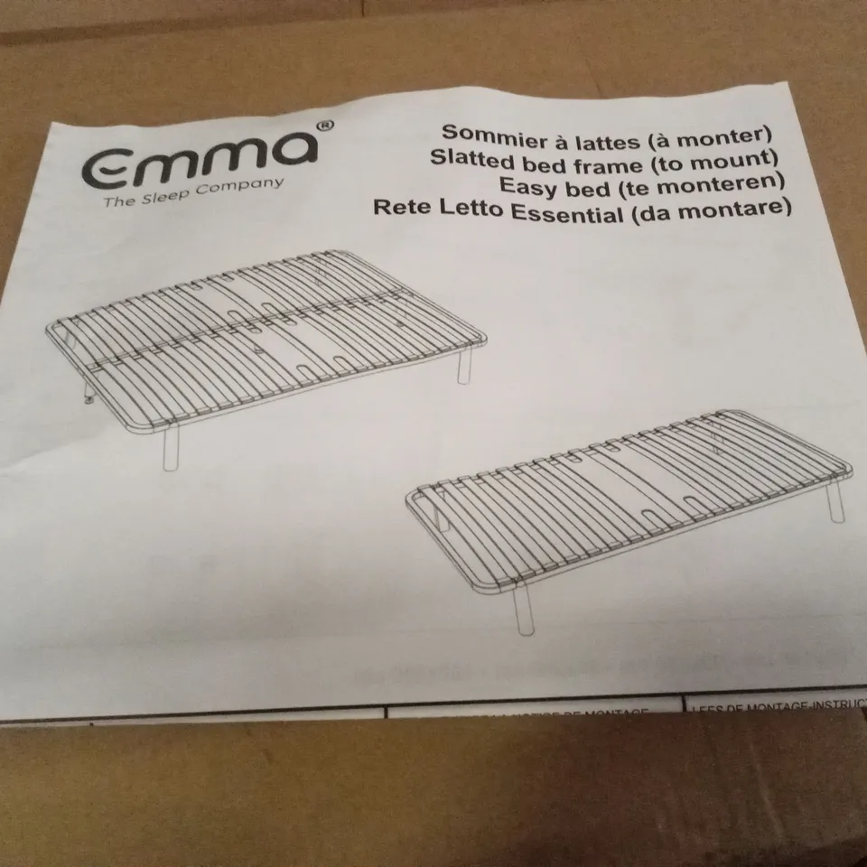 BRAND NEW BOXED EMMA SLATTED BED FRAME - 135 X 190 DOUBLE (1 BOX)