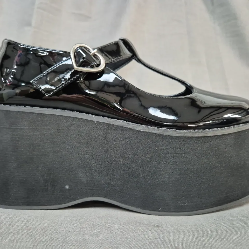 BOXED PAIR OF KOI MORENO BLACK PLATFORM MARY JANES UK SIZE 3