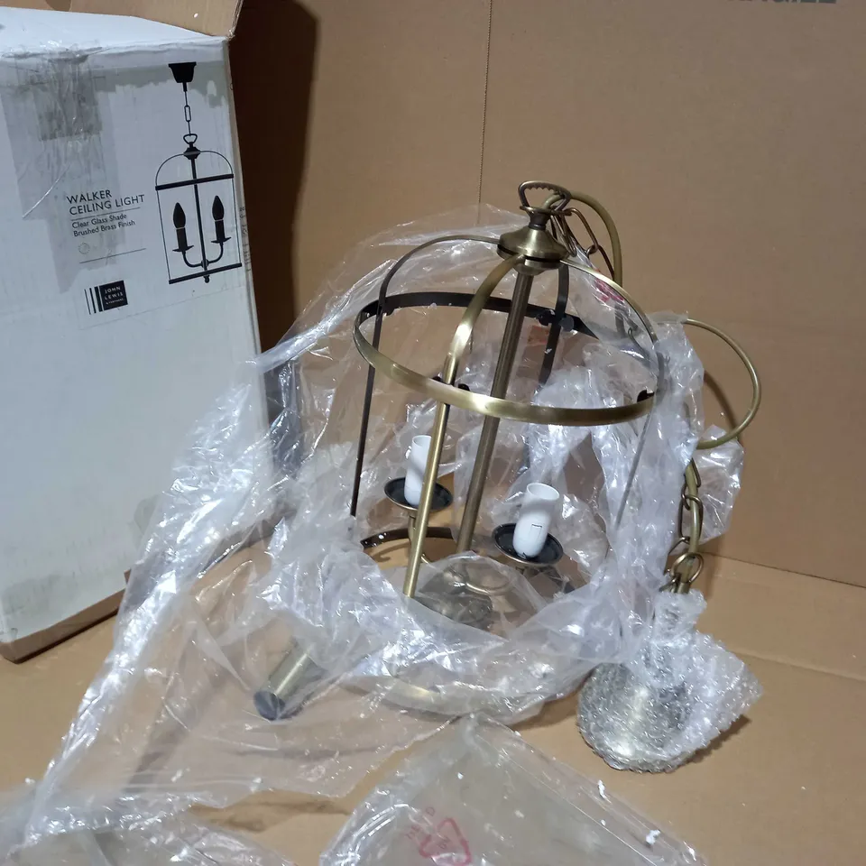 BOXED JOHN LEWIS WALKER BRUSHED BRASS CEILING LIGHT