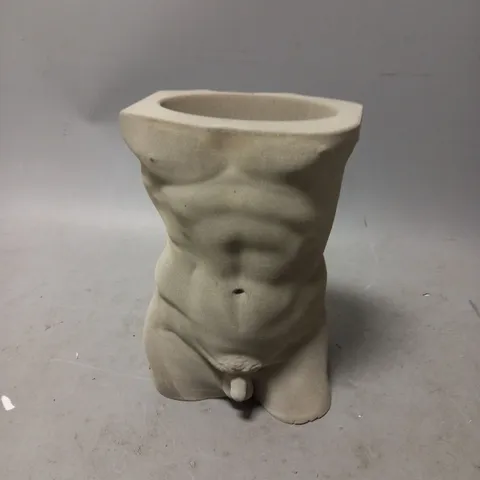 MALE BODY STONE VASE 