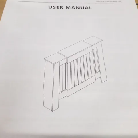 BOXED RADIATOR COVER - WHITE