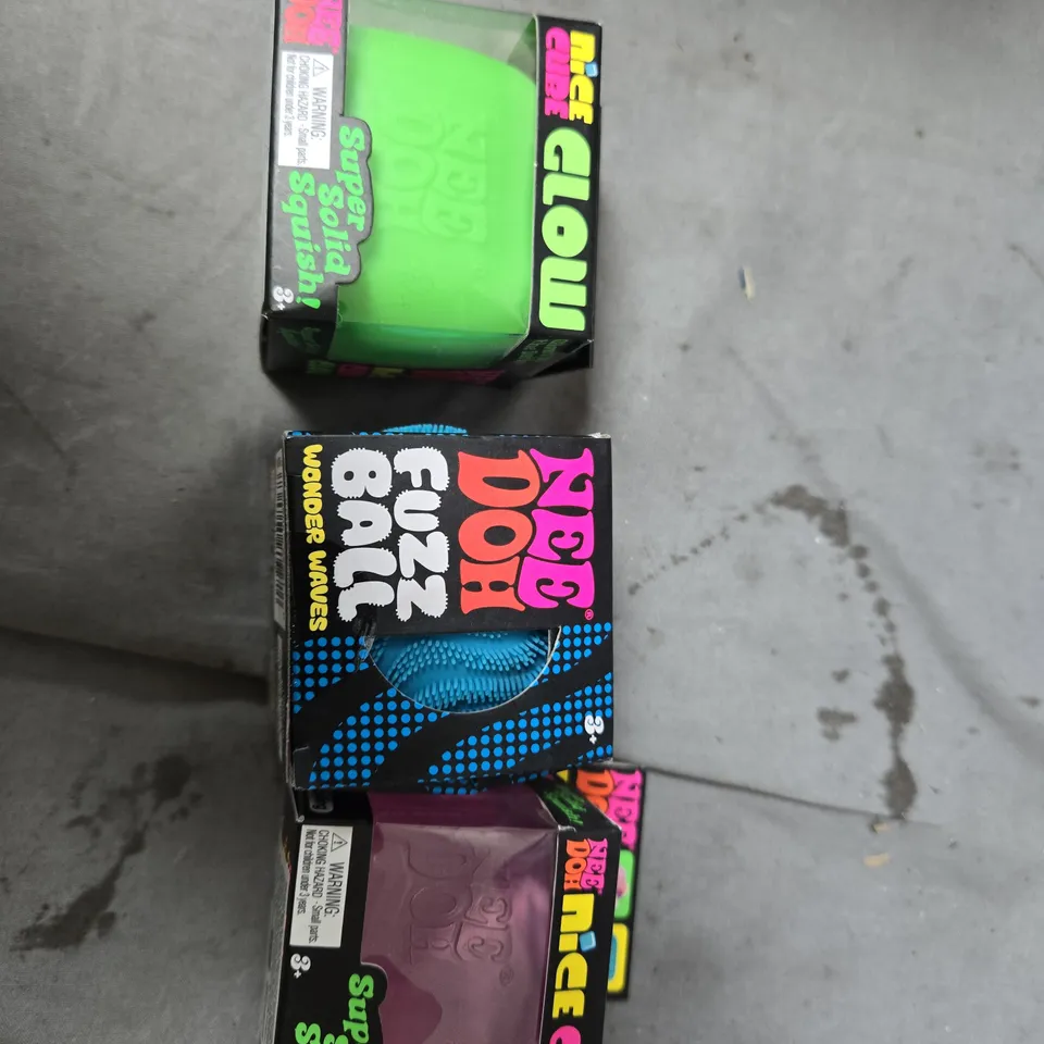 SET OF 3 NEE DOH FUZZ BALLS 