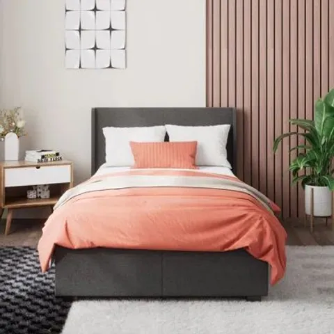 BOXED ESTELLA UPHOLSTERED BED FRAME WITH HEADBOARD, OTTOMAN UNDER-BED STORAGE - SIZE UNSPECIFIED 