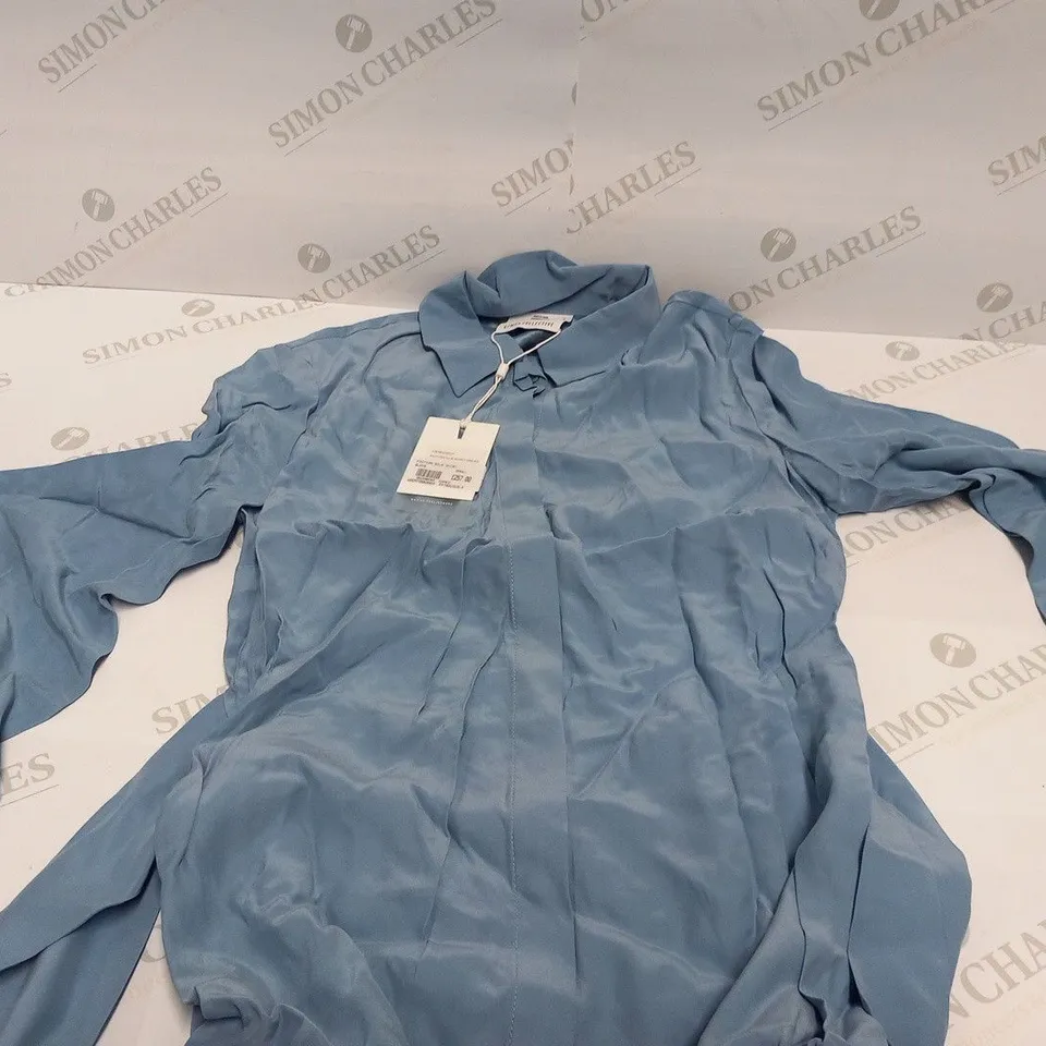 C/MEO COLLECTIVE FICTION SLATE SILK SHIRT SIZE SMALL