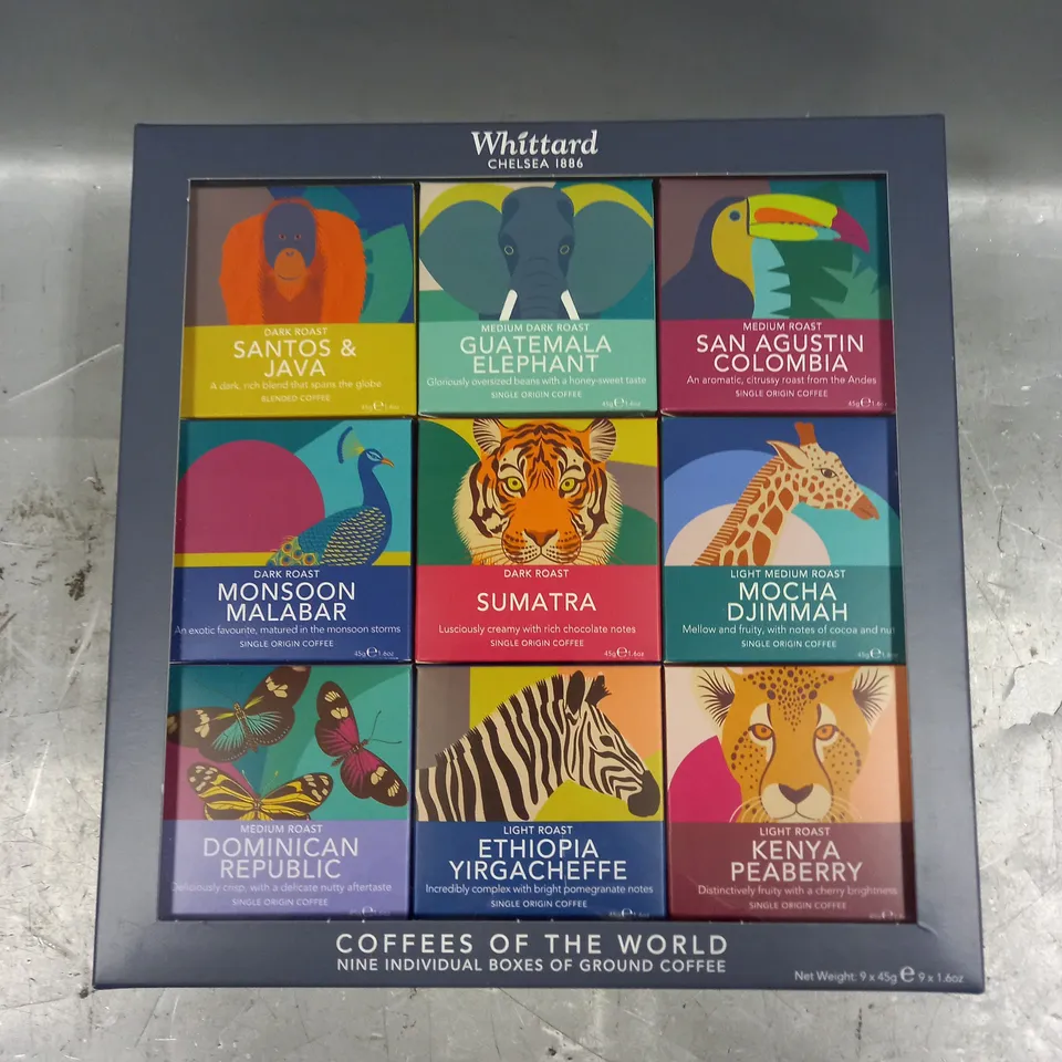 BOXED WHITTARD COFFEES OF THE WORLD GROUND COFFEE SELECTION 